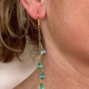 Elegant glass bead earrings